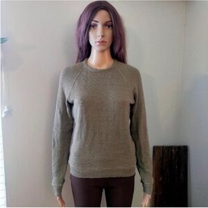 Wilfred Free sweater Olive Green Knit Long Sleeves Crew Neck